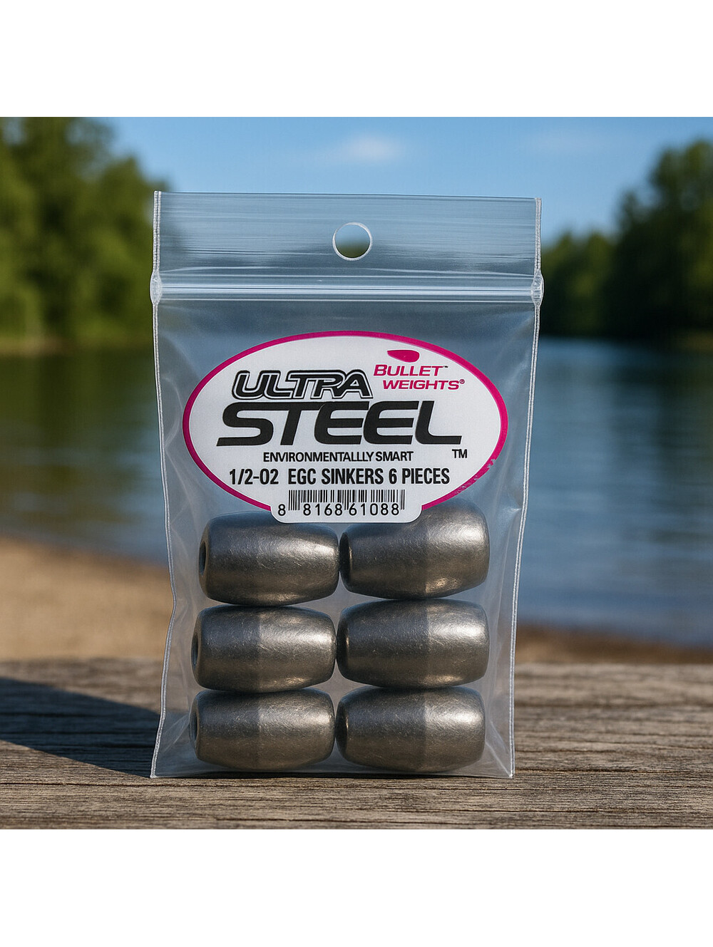 Ultra Steel Bullet Weights Fishing 1/2 oz Egg Sinkers (6 Pcs) USEG7 USA Tackle